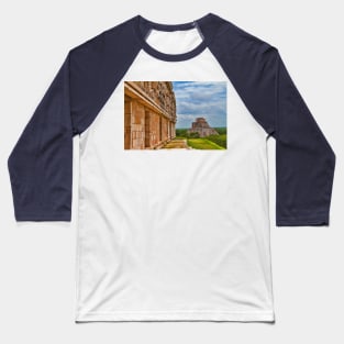 The Piramid of the Magician. View from the Governor's Palace. Baseball T-Shirt